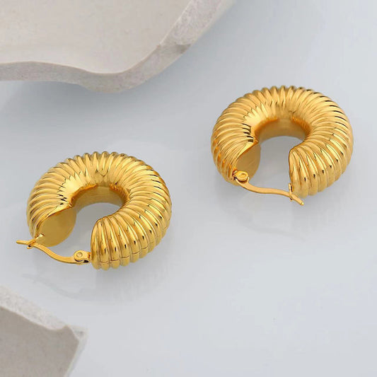 Fashion Metal Vintage Buckle Earrings