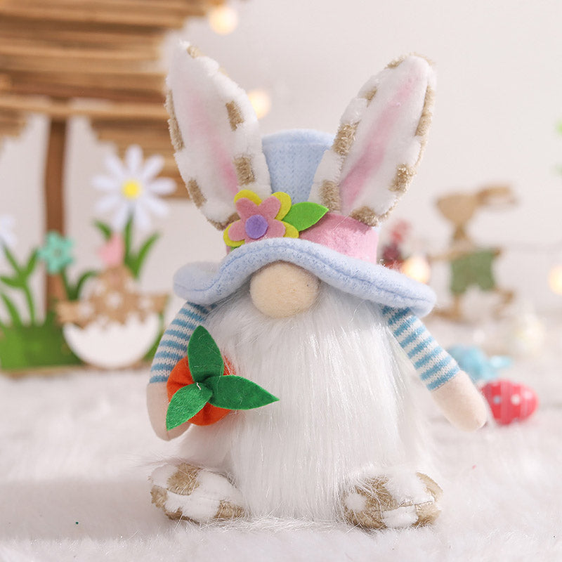 Easter Cute Bunny Ears Faceless Old Man Doll